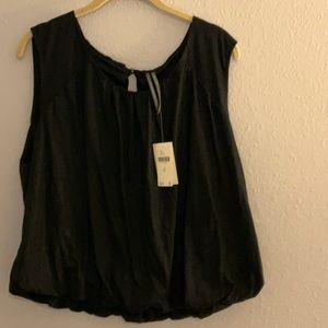 Anthro, XL, black top (and not just any black top-this one has a subtle sheen..
